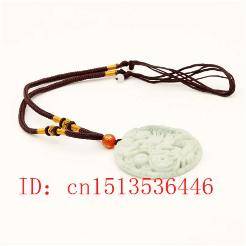 Natural White Green Jade Money Dragon Pixiu Carved Pendant Necklace Charm Jewellery Fashion Lucky Amulet Gifts Women Man