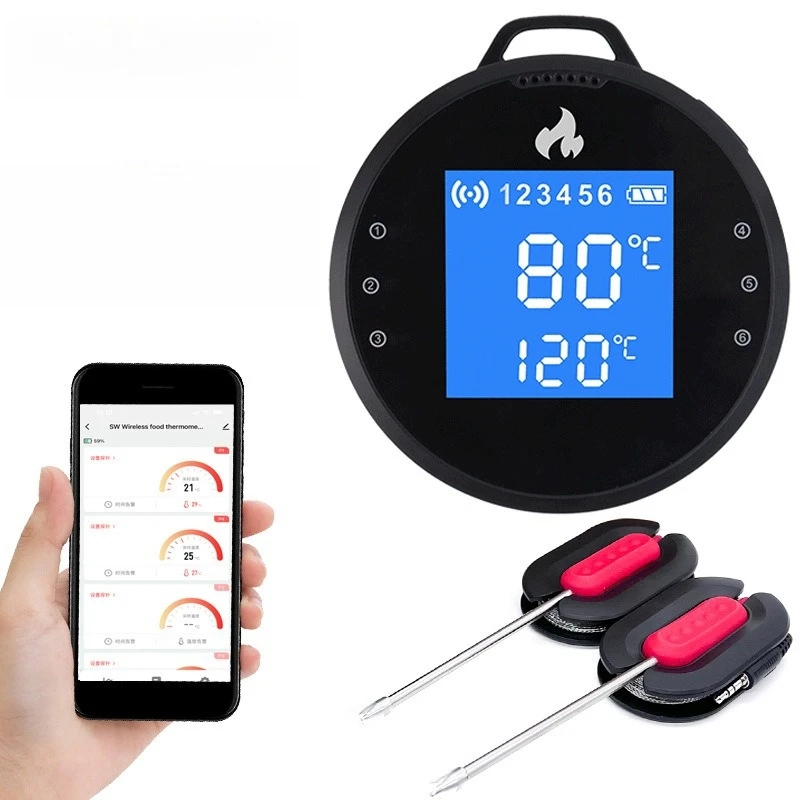 Bluetooth WIFI Kitchen Digital Thermometer With APP Probe Cooking