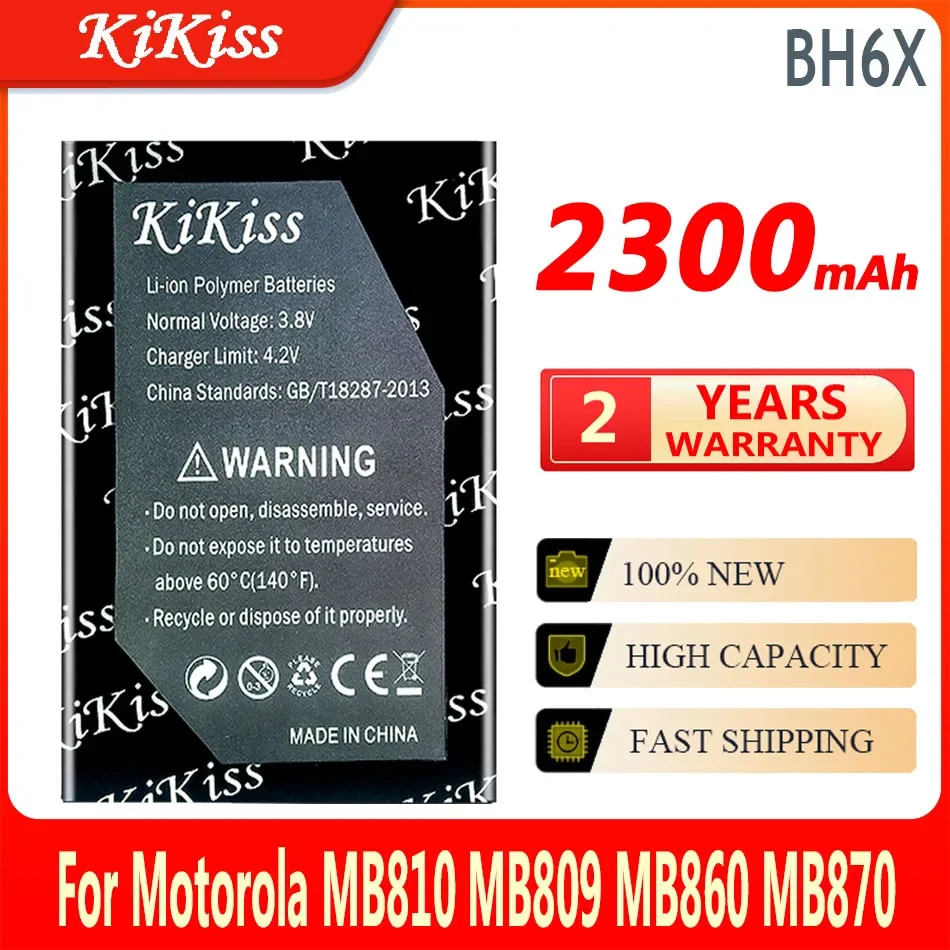 

Аккумулятор KiKiss BH6X 2300 мА/ч для Motorola Moto MB810 MB809 Bluetooth 4G MB860 MB870 Droid X2, аккумулятор большой емкости