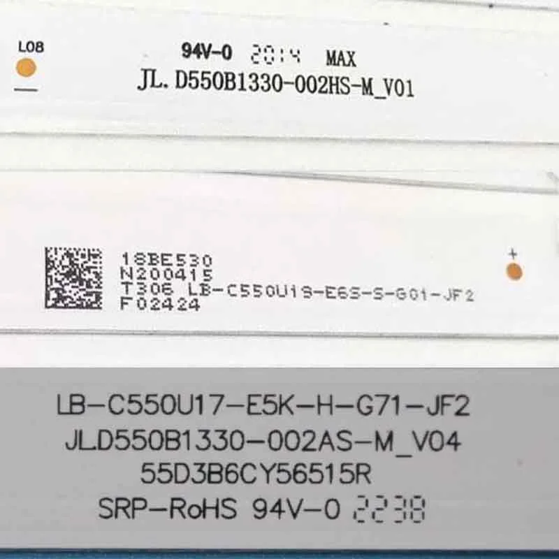 LED Backlight Strips For JVC LT-55KB585 KALED55XU9220STB