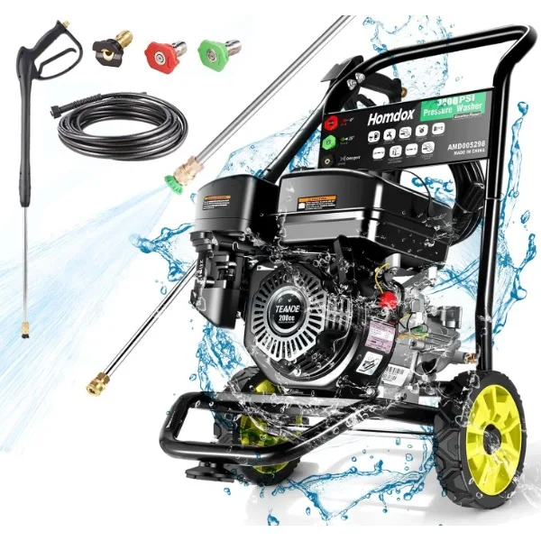 Homdox 4200 Pressure Washer 2.8GPM Gas Power Washer 208 CC Gas Powered Washing Machine Commercial