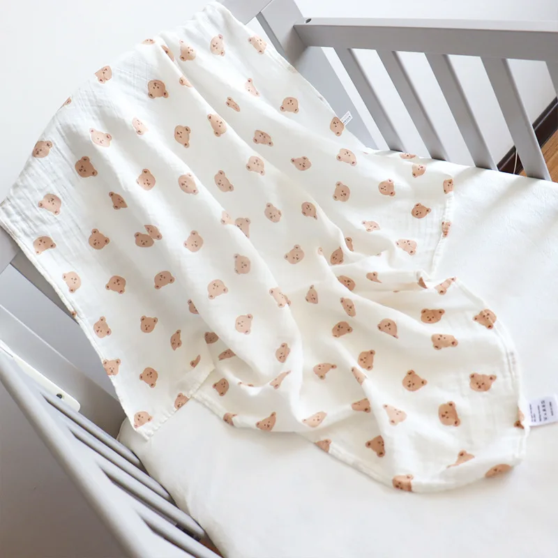 Summer Infant Bath Towel Newborn Receiving Blanket 2 Layer Olive Tulip