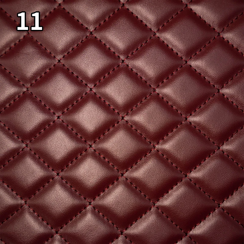 Premium Quilted Faux Leather Fabric with Thick Sponge Padding for Upholstery and DIY Projects