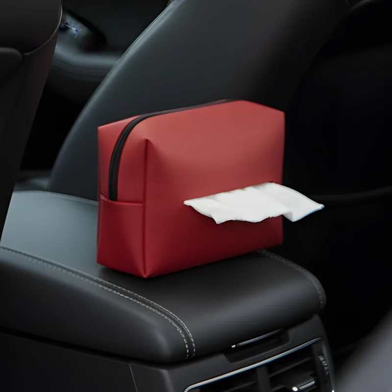 Car Tissue Box Sunshade Seat Backrest Suspension Tissue Boxes Car Armrest Tissue Storage Auto Storage and Organization