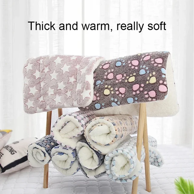 Flannel Pet Sleeping Mat Dog Bed Cat Litter Puppy Bed Dog Sofa Lovely Mattress Cushion for Small Large Dog Blanket Pet Supplies 6