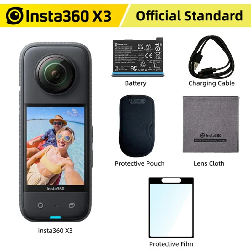 인스타 360 X3 RTS 2023 스포츠 액션 카메라, 포켓 사이즈 HDR 5.7K 360, 72MP, 2.29 인치 터치 스크린, 신제품 출시