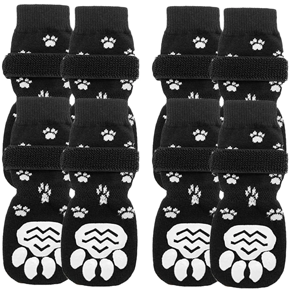 

8 Pcs Dog Socks Washable Puppy Pet Breathable Pure Cotton Wear-resistant Waterproof