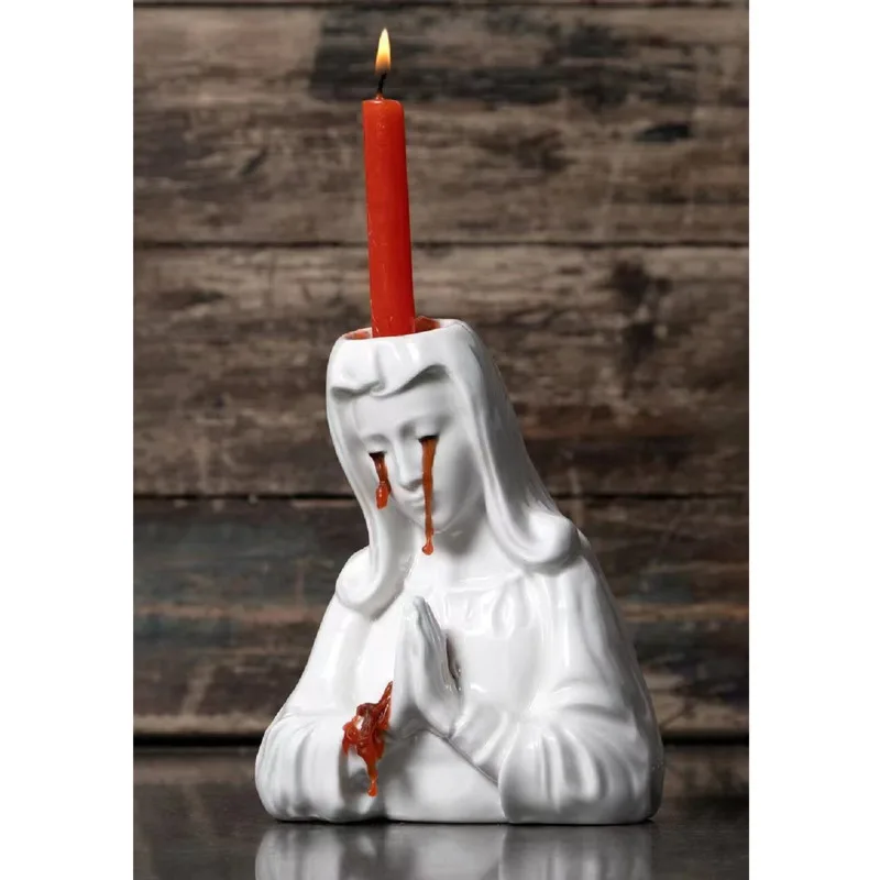

New Crying Mary Candlestick Resin Home Decoration Ornaments Resin Crafts