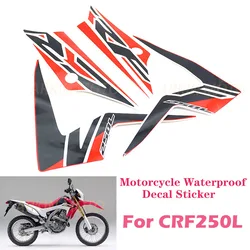 For HONDA CRF250L CRF 250 L 250L Motorcycle Waterproof Decal Sticker Side Fuel Grip Traction Tank Pad Protector Stickers