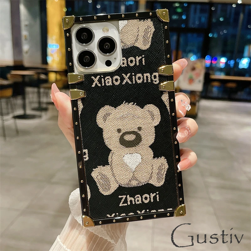 

Lovely Bear Phone Case For Samsung Galaxy A53 A33 A73 A13 5G Cases For A52 A32 A72 4G A51 A71 A31 A03 A42 A02S Holder Lanyard