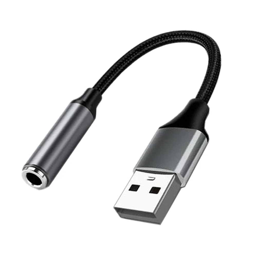 Enhanced Audio USB to 3.5mm Jack Adapter for Headsets and Microphones