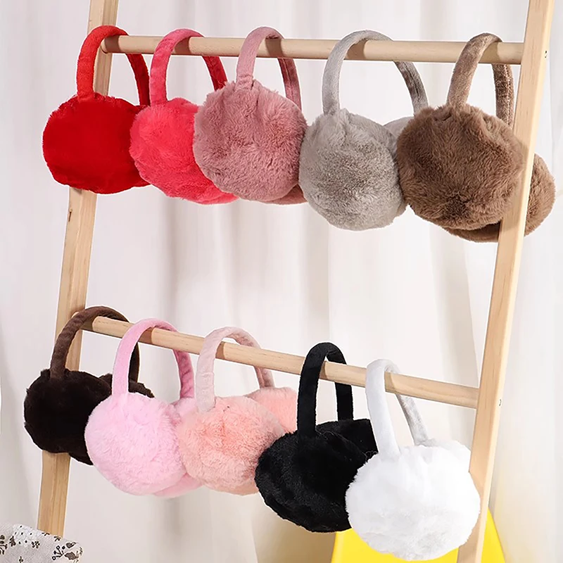 Warm Earmuffs Soft Plush Ear Warmer Winter Warm Earmuffs for Women Fashion Solid Earflap Outdoor Cold Protection Ear-Muffs Ear Cover
