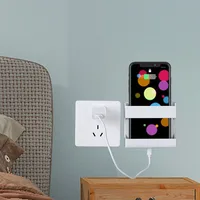 Boîte de rangement arina pour télécommande de climatiseur TV, sans poinçon, montage mural, chargement de téléphone portable, finition S6 4