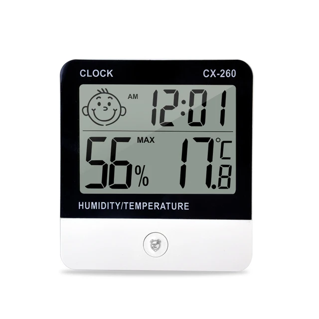 Eagle Peak Digital Hygrometer Indoor Thermometer Humidity Gauge with Temperature Humidity Monitor (2 Pack), White