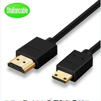 Flat High Speed Mini HDMI-compatible Cable 1m 1.5m 2m 3m 5m 4K 3D 1080P for camera monitor projector notebook TV