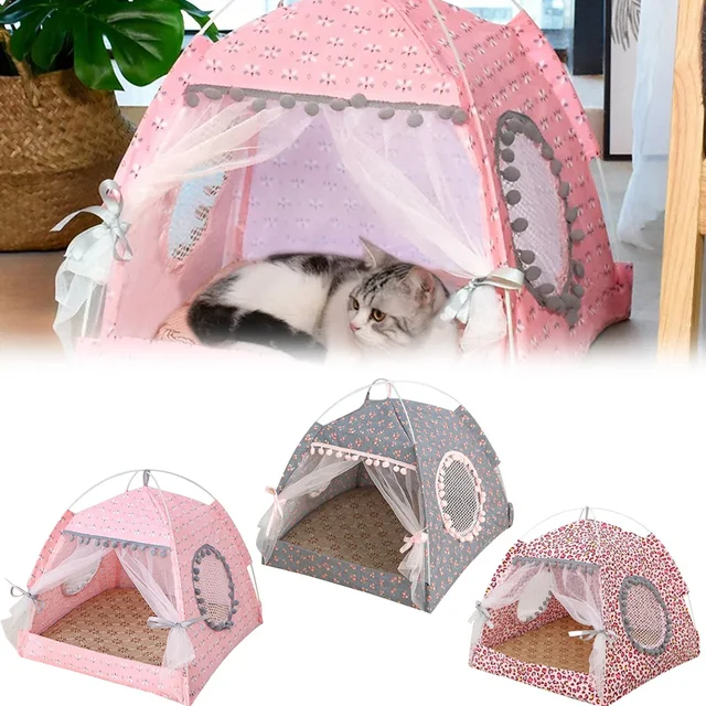 Cat Tent Cute Princess Cat Bed Cat Torn Flower Tent Foldable Cat Tent Four Season Universal Pet Supplies Pet Mosquito Net Winter Cat Tent Cute Princess Cat Bed Cat Torn Flower Tent Foldable Cat Tent Four Season Universal Pet Supplies Pet Mosquito Net Winter