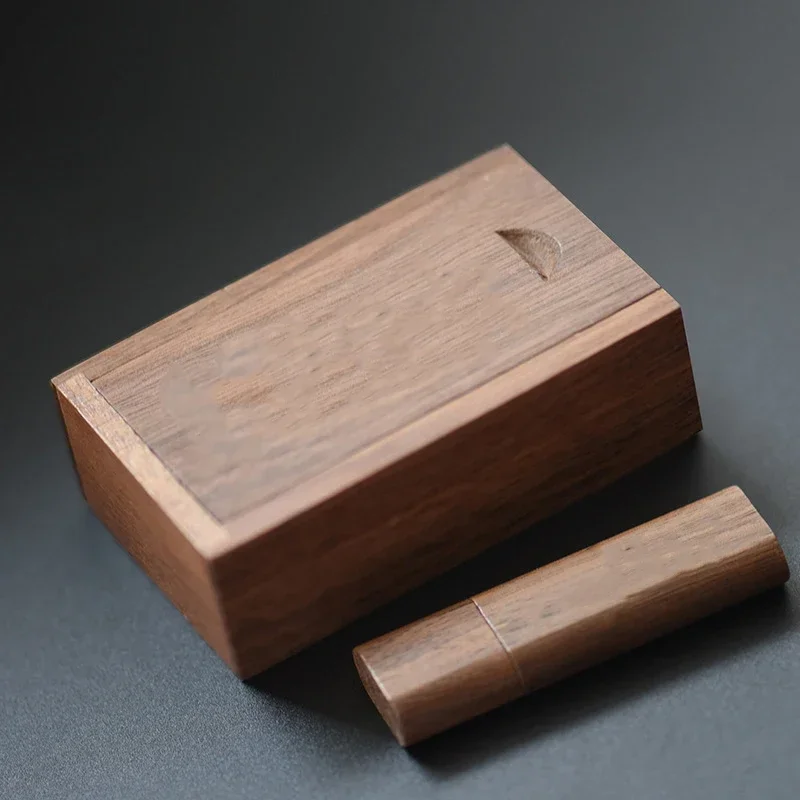 3.15x2x0.98inch Solid Natural Wood Unfinished Storage Box With Sliding Top For Necklace Ring Box USB Decorative Gift Wooden Case