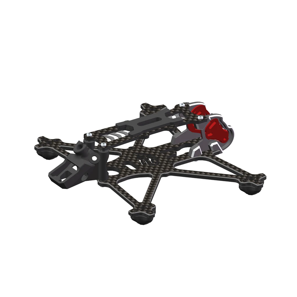 Châssis drone FPV Fi-3 O4 135mm assemblé, montrant le logement pour DJI O4 et les bras en X.