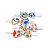 10PCS Summer New Dog Bow Tie Beach Series Handmade Adjustable Cartoon Print Pet Collars Neckties For Dog Pet Dog Accessories 6