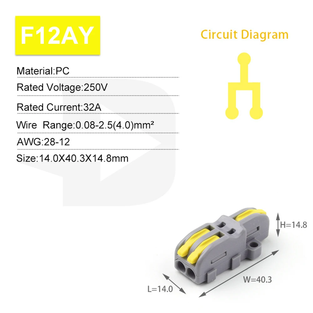10/100PCS Electrical Cable Connector 1 in Multiple out Quick Wire Terminal Block 2/3/4/5Pin Push in Lever Connectors 0.08-4.0mm2 image 9