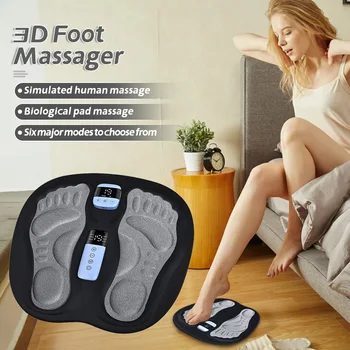 Massaggiatore plantare EMS Display LCD 8 modalità 19 intensità Massaggiatori plantari per alleviare il dolore Migliora la circolazione Rilassa il massaggiatore plantare 1