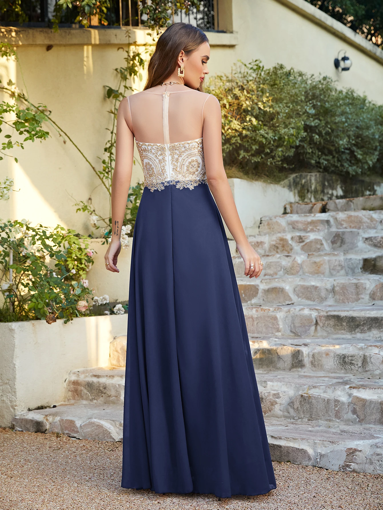BABYONLINE Burgundy Bridesmaid Dresses Illusion Sweetheart Backless Zipper Wedding Guest Evening Long Gown A Line Robe de Soiree