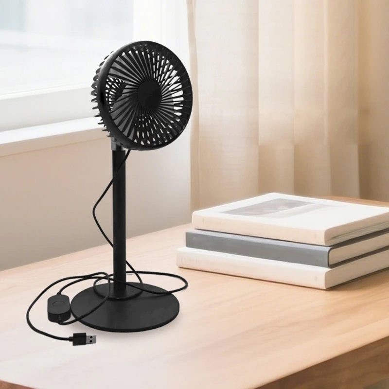 다기능 USB 데스크탑 팬 33cm 46.5cm 높이 범위 3 속도 일상 사용을 위한 저소음 설계