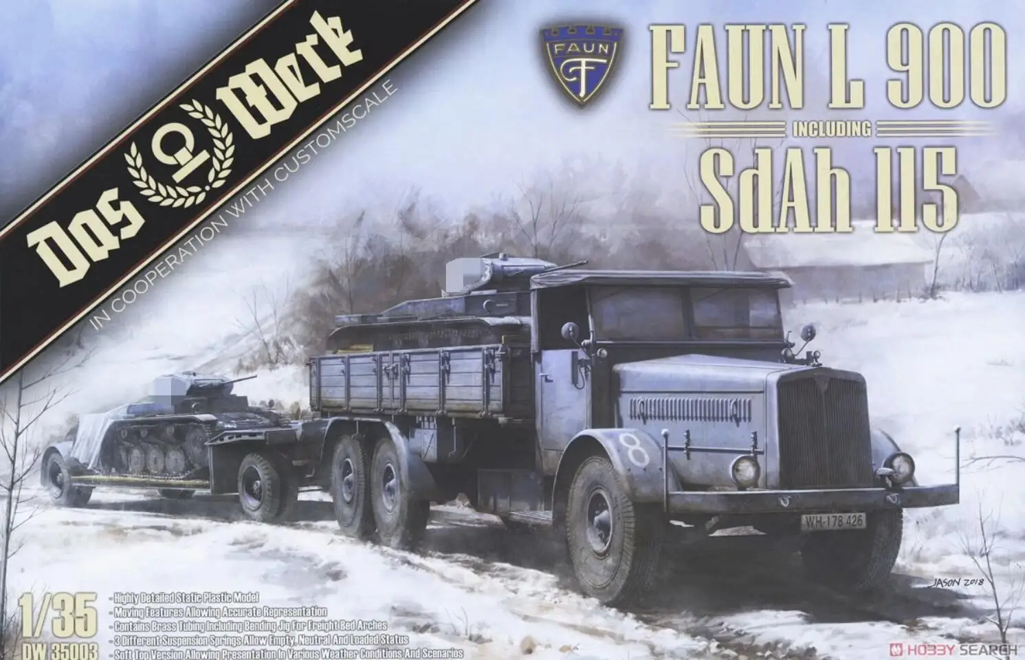 

DAS WERK DW35003 1/35 Scale Faun L900 Hardtop incl Softtop Each + Sd.Ah.115 Model Kit