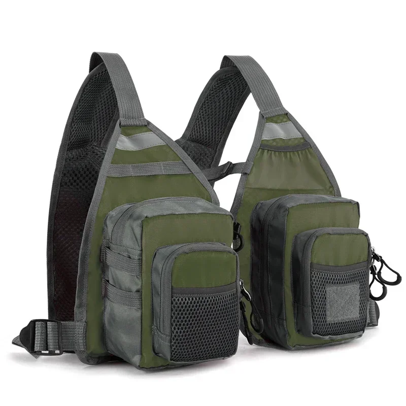 Fishing Vest Outdoor Fly Fishing Vest Ultra Lightweight Portable Chest Pack One Size Fits Most for Men and Women