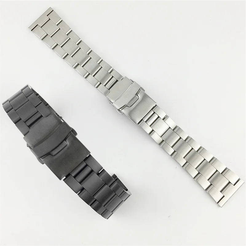 Solid Stainless Steel Oyster Curved End Bracelet Watch Band Strap 18mm 20mm 22mm 24mm 26mm Strap Fit For All Straight End Watch