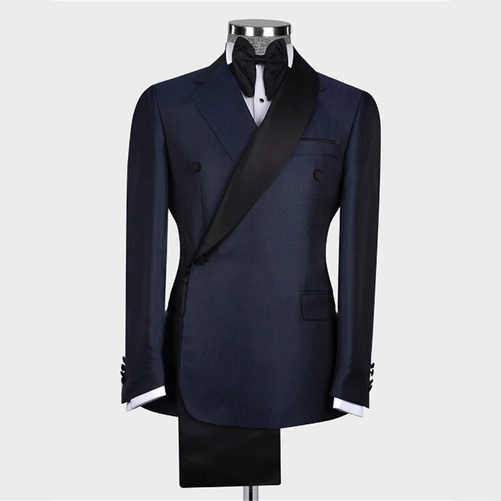 Men Suits Slim Fit Fashion Notch and Shawl Lapel Blazer Set Chic Business Formal Party Office Wedding Tuxedo 2 Piece