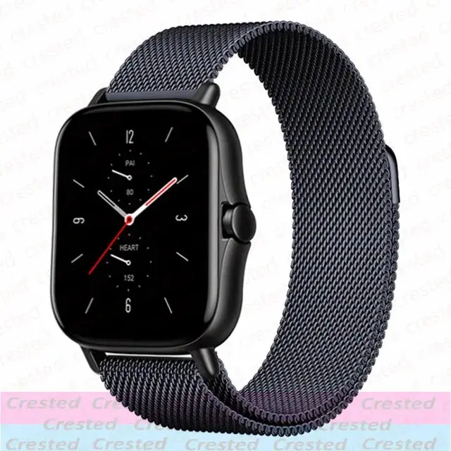 Sleek Milanese Metal Watch Bracelet - Adjustable 20mm/22mm Band