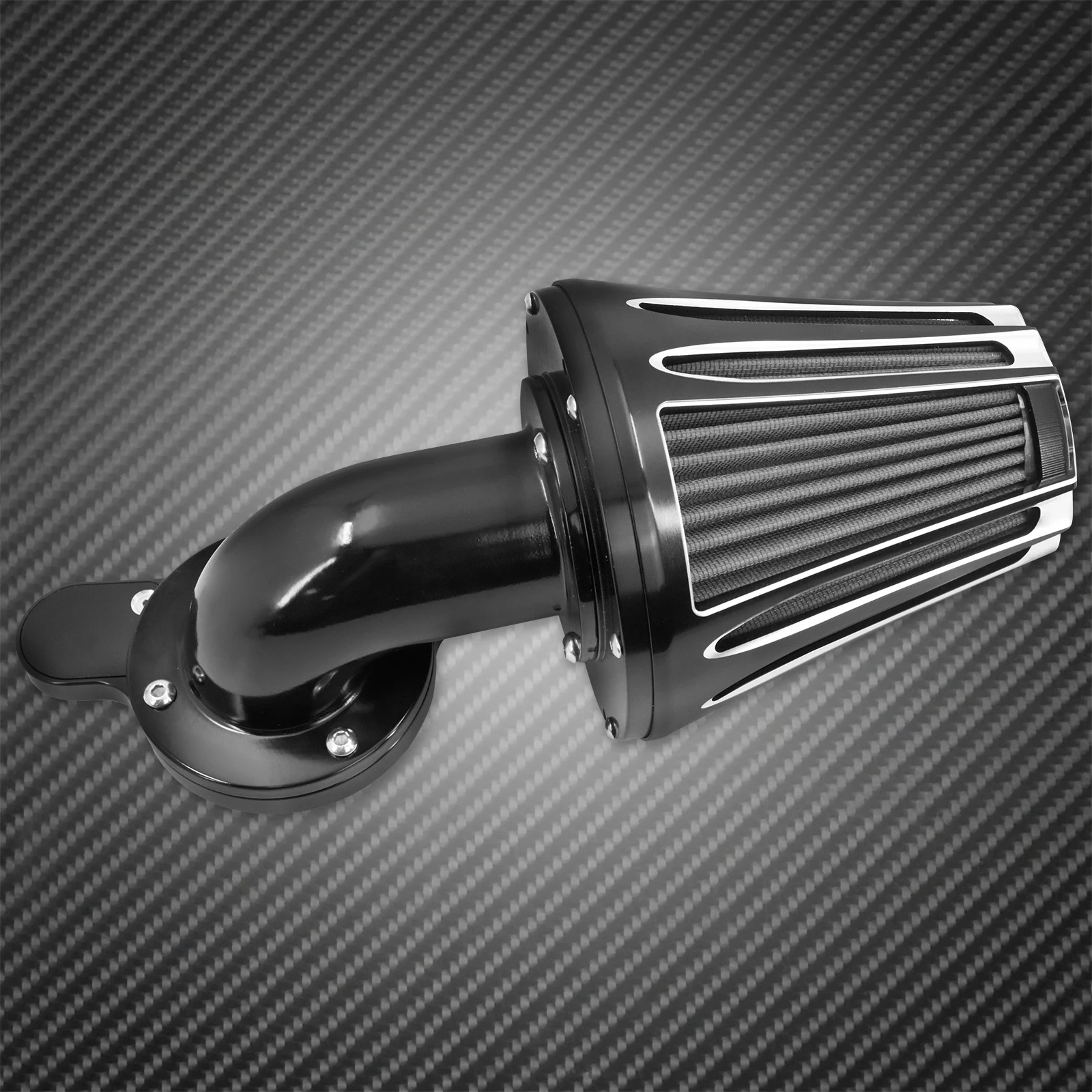 KATUR moto filtro dell'aria filtro dalla presa della presa del corredo CNC aria Griglia Billet coperchio in alluminio Kit di sistema per Harley Sportster XL883 XL1200 1988-2015