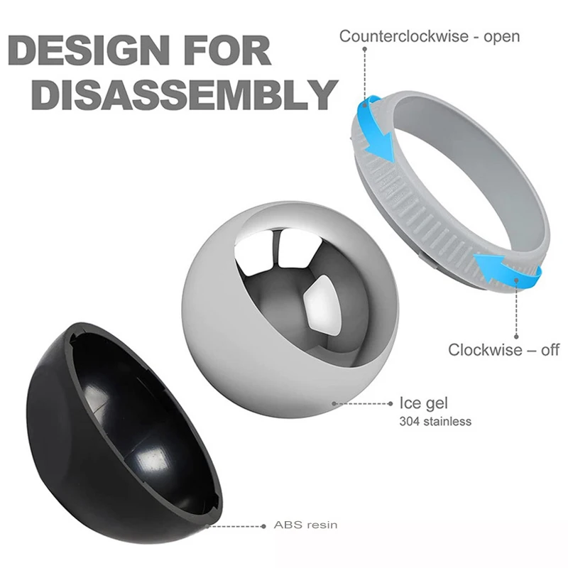 60mm Hand Held Stainless Steel Ice Massage Ball Cold Compress Low Temperature Therapy Ball Fitness Release Ball