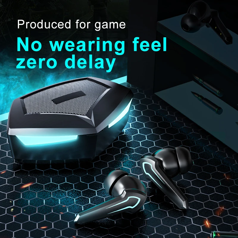 New P30 TWS Gaming Earbuds Wireless Headset with Microphone Bluetooth Adaptor Charging Box Gamer Low Latency Earphone ,for TV PC 2