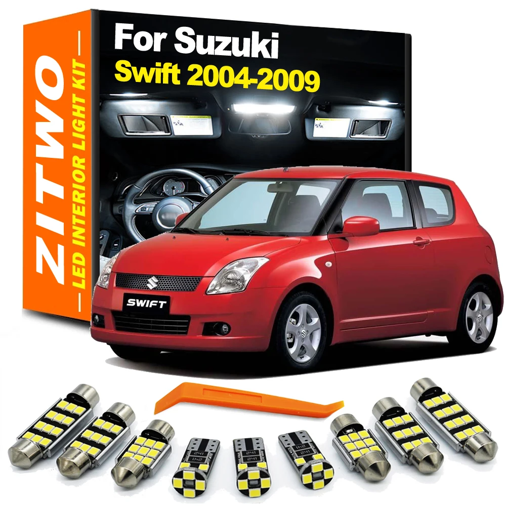 

8 шт., набор ламп для Suzuki Swift 2004 2005 2006 2007 2008 2009