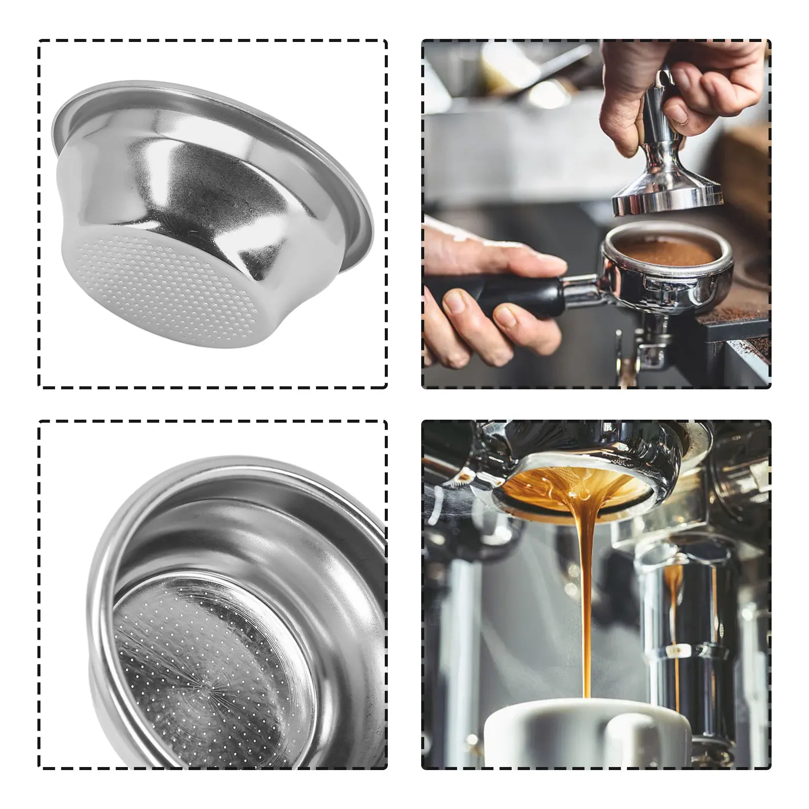 

Durable Coffee Filter Basket Coffee Machine Accessories Non Pressurized Filter Basket For Breville Portafilter