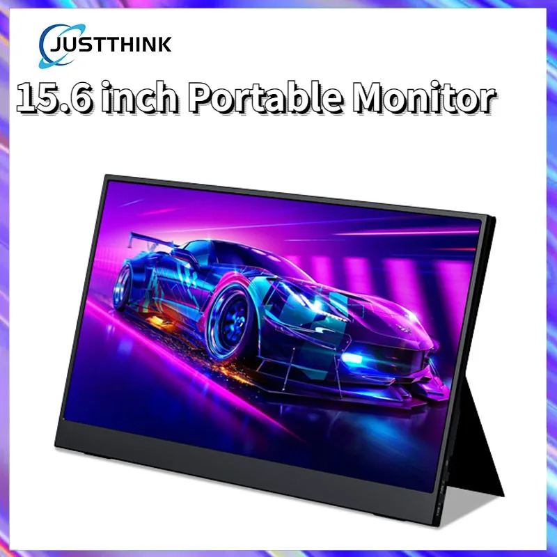 

Justthink 15.6 Inch Protable Monitor HD 1920x1080P IPS Panel Display HDMI Compatible With Laptop PS4/PS5 Switch Xbox PC Gamer