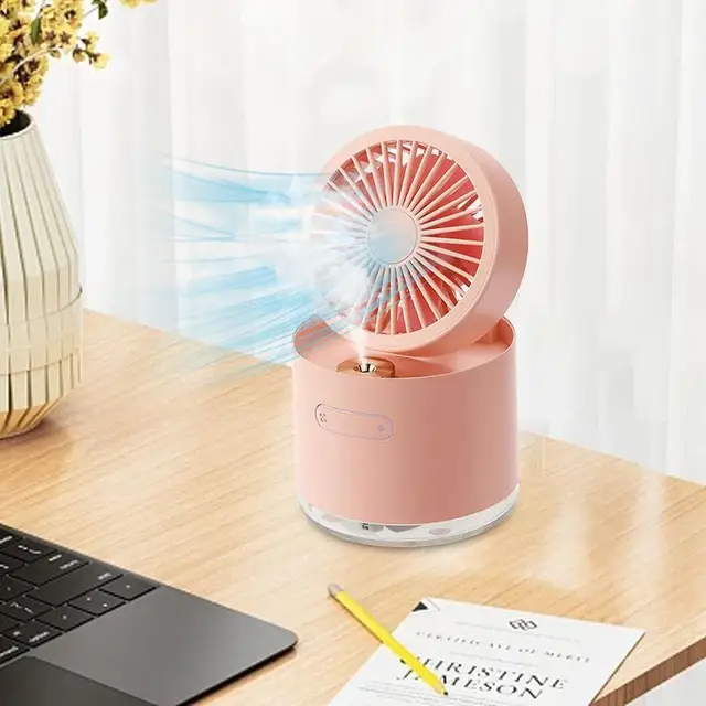 Állítható Utazási Ventilátor, Világítókkal Az Irodák Számára Nyári Kézi Kis Ventilátor Több Tartományban Újratölthető - Image 3
