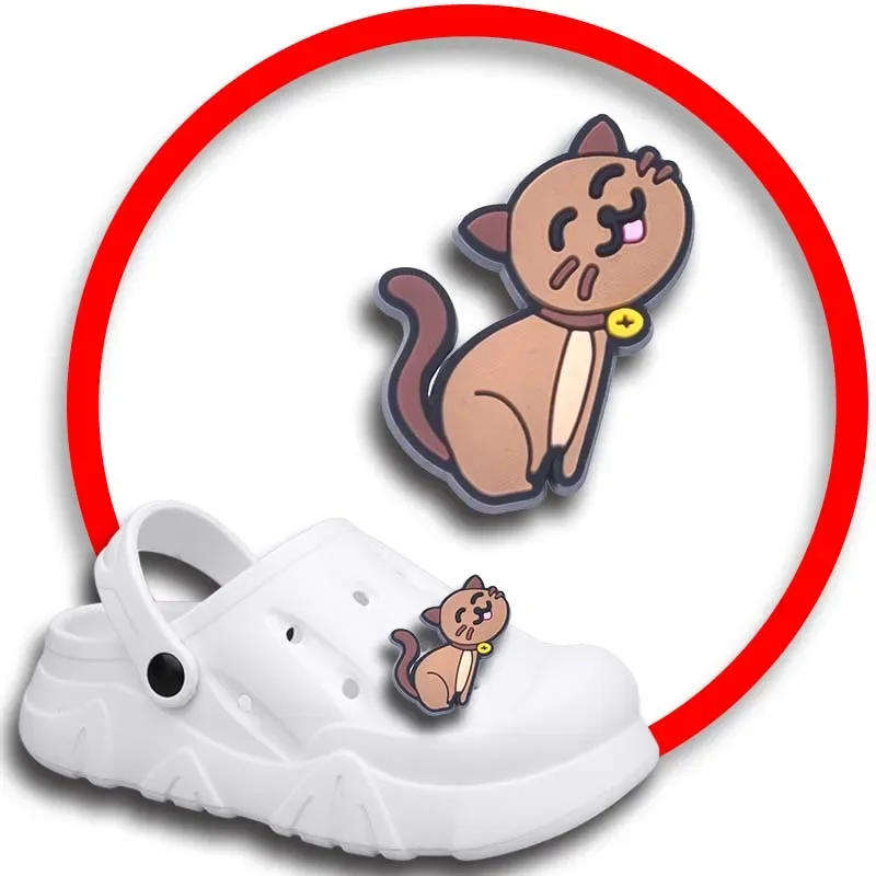 

Упаковка булавок для Crocs, шармы, аксессуары для обуви, милая кошка, украшение для джинсов, Женская застежка, Детские сувениры, мужские значки, подарок для мальчика и девочки
