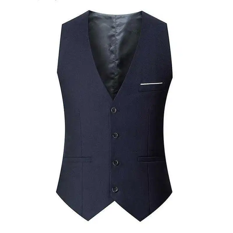 2024 Spring and Autumn New Style British Fashion Men's Suit Vest Slim Waistcoat Men's Vest Korean Style Suit Vest 5