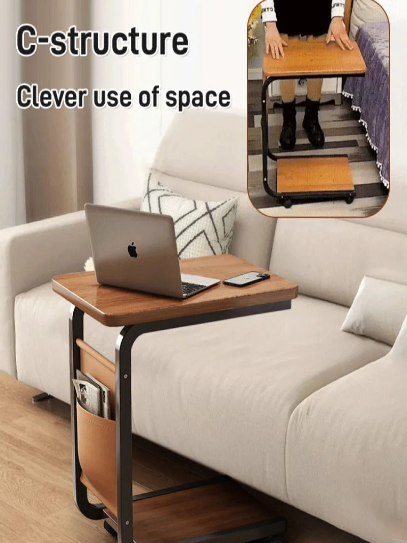 Multifunctional Shelf Movable Small Coffee Table Livingroom Bedside Table Balcony Simple Computer Shelf Sofa Side coffee table
