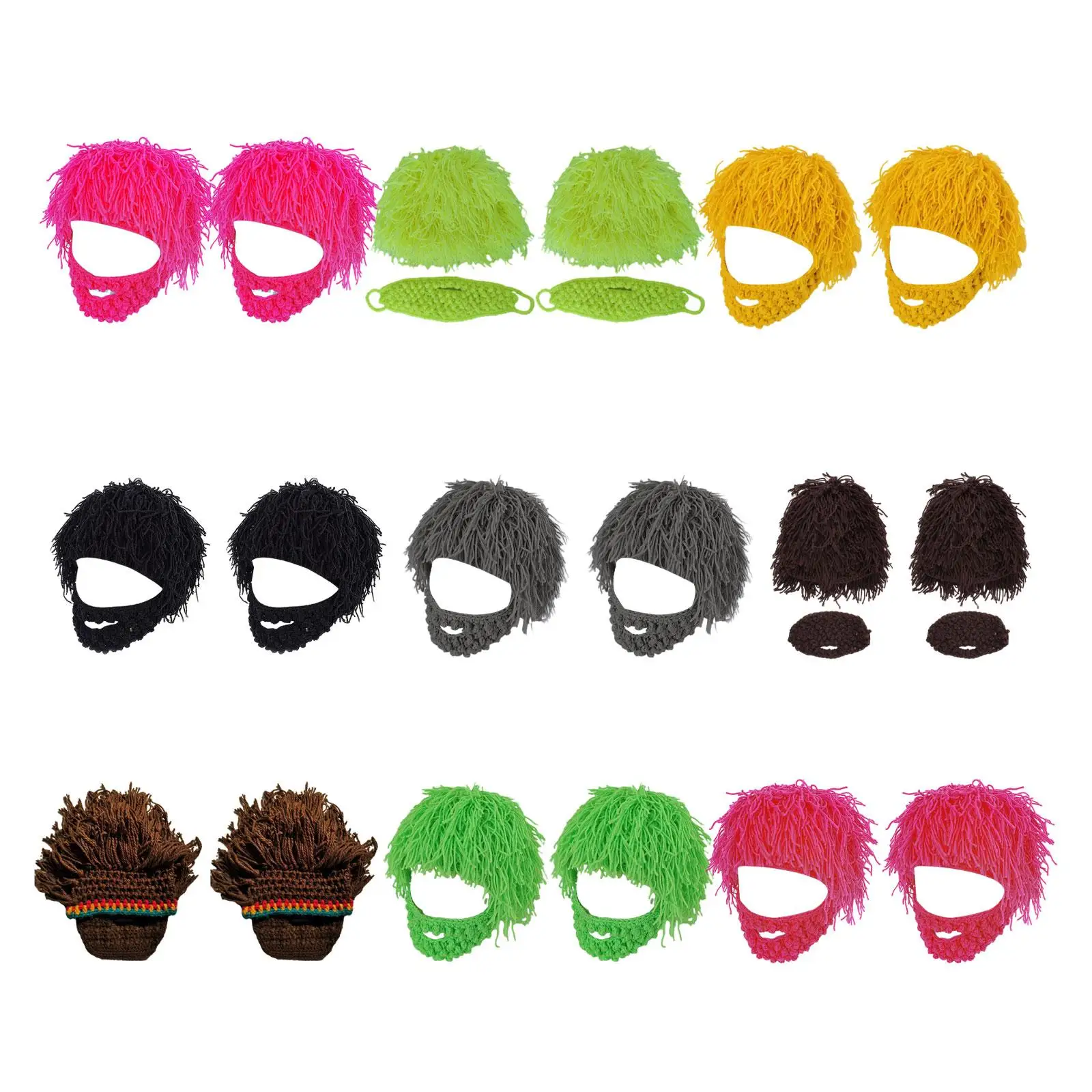Knitted Hat Beard Hat Dress up Prop Windproof Warm Men Women Cap Warm Knitted Beanie for Riding Cycling Snowboarding