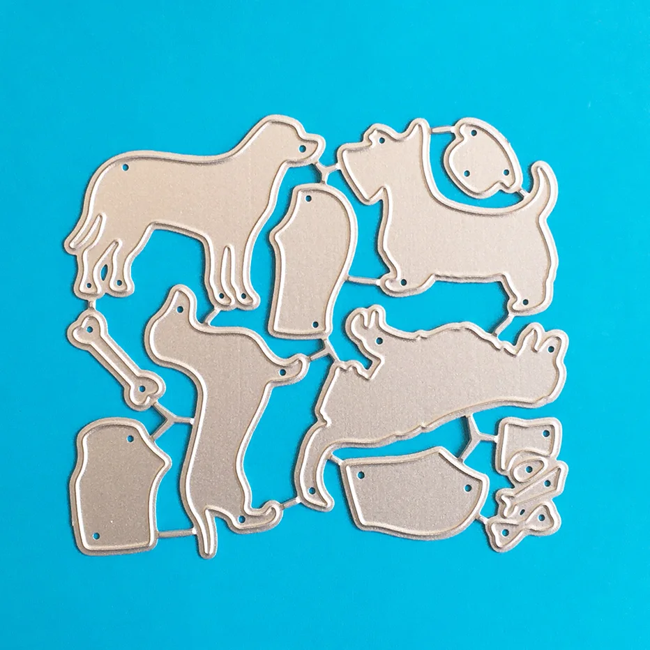 

Dogs Cutting Dies for Scrapbooking 2024 Yiwu futian market clearance sale Paper gift Card Making DIY metal craft