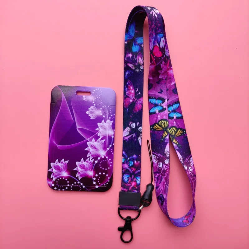 Mode Schmetterling Arzt Krankenschwester Name Karte Student Campus Karte Hängenden Hals Tasche Karte Halter Lanyard ID Karte Fall Drop Shipping – Detail 19