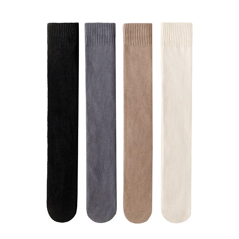 1 Pair New Fashion Legging Stocking Sock for Chidlren Simplicity Solid Color Knee High Sock Autumn Winter Warm Thicken