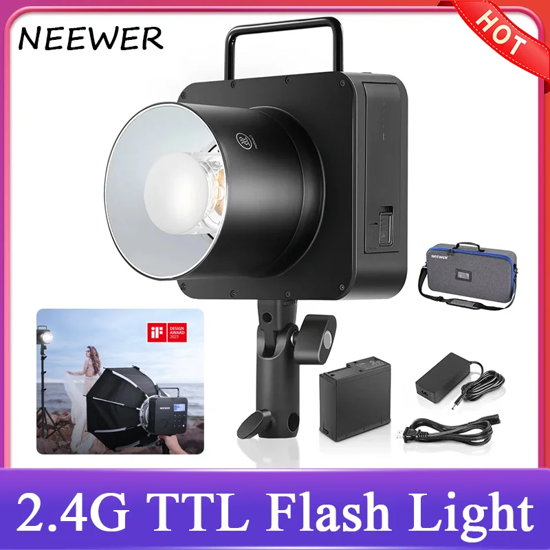 NEEWER Q4 400Ws 2,4G TTL luz de Flash TTL/modos de Flash múltipl