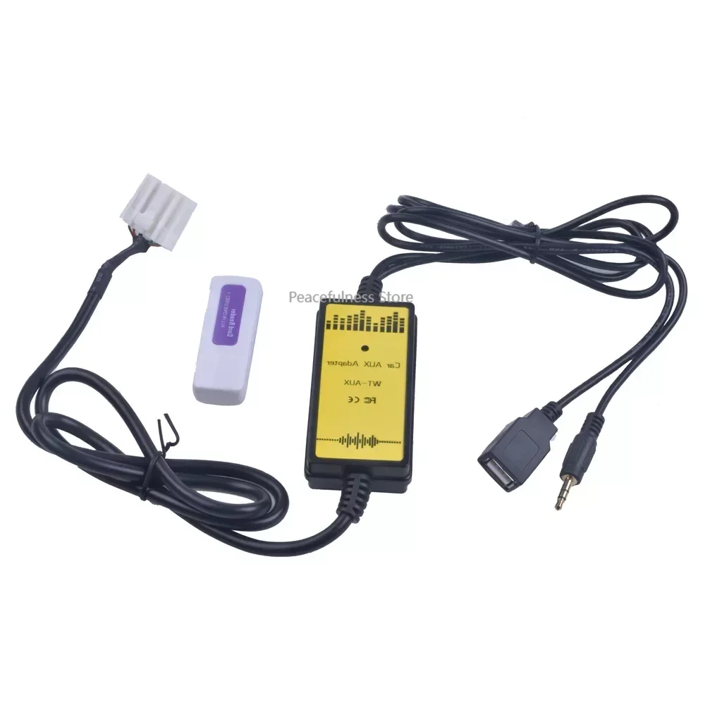 

Car USB Adapter MP3 Audio Interface SD AUX USB Data Cable Connect Virtual CD Changer for Mazda 3 6 Miata RX8 CX7