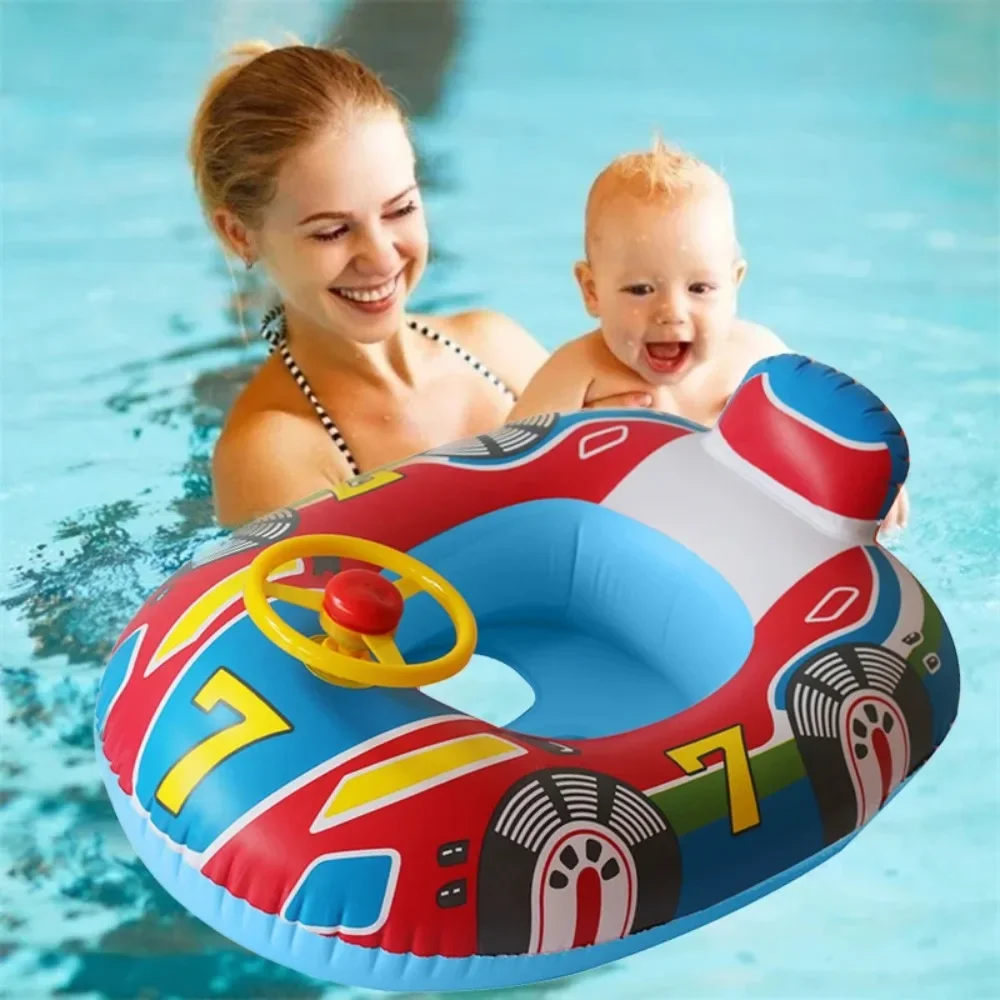 Swimming pool children's inflatable swimming ring thickened baby swimming seat ring accessories water supplies inflatable swim ring inflatable water toys