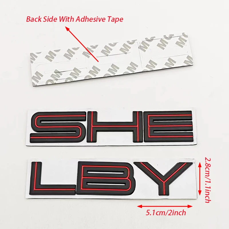 3D 메탈 블랙 실버 레드 자동차 스티커 레터 SHELBY 로고 엠블럼 리어 트렁크 배지 포드 머스탱 SHELBY GT 자동차 액세서리